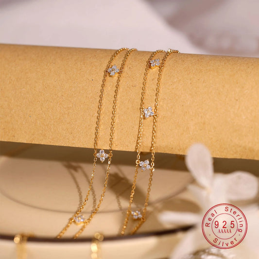 Flower Zircon Bracelet